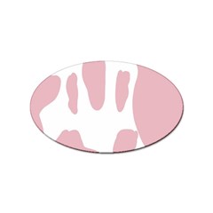 Cow Print, Pink, Design, Pattern, Animal, Baby Pink, Simple, Sticker Oval (10 Pack) by nateshop