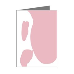 Cow Print, Pink, Design, Pattern, Animal, Baby Pink, Simple, Mini Greeting Card by nateshop