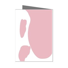 Cow Print, Pink, Design, Pattern, Animal, Baby Pink, Simple, Mini Greeting Cards (pkg Of 8) by nateshop