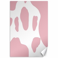 Cow Print, Pink, Design, Pattern, Animal, Baby Pink, Simple, Canvas 20  X 30  by nateshop