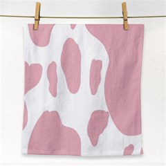 Cow Print, Pink, Design, Pattern, Animal, Baby Pink, Simple, Face Towel by nateshop