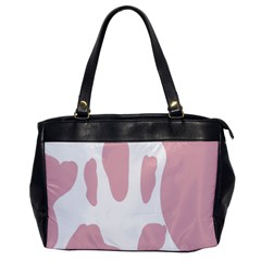 Cow Print, Pink, Design, Pattern, Animal, Baby Pink, Simple, Oversize Office Handbag