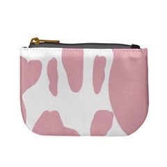 Cow Print, Pink, Design, Pattern, Animal, Baby Pink, Simple, Mini Coin Purse by nateshop