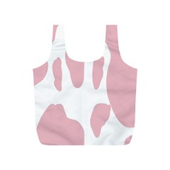 Cow Print, Pink, Design, Pattern, Animal, Baby Pink, Simple, Full Print Recycle Bag (s) by nateshop