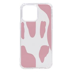 Cow Print, Pink, Design, Pattern, Animal, Baby Pink, Simple, Iphone 14 Pro Max Tpu Uv Print Case by nateshop