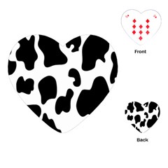 Black And White Cow Print,wallpaper Playing Cards Single Design (heart) by nateshop