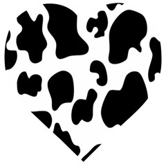 Black And White Cow Print,wallpaper Wooden Puzzle Heart by nateshop