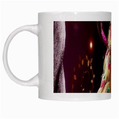 Peacock Dream, Fantasy, Flower, Girly, Peacocks, Pretty White Mug by nateshop