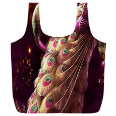 Peacock Dream, Fantasy, Flower, Girly, Peacocks, Pretty Full Print Recycle Bag (xxxl) by nateshop