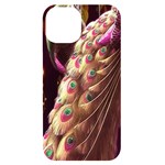 Peacock Dream, Fantasy, Flower, Girly, Peacocks, Pretty iPhone 14 Black UV Print Case Front