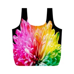 Abstract, Amoled, Back, Flower, Green Love, Orange, Pink, Full Print Recycle Bag (m) by nateshop
