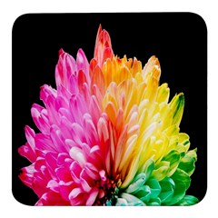 Abstract, Amoled, Back, Flower, Green Love, Orange, Pink, Square Glass Fridge Magnet (4 Pack) by nateshop