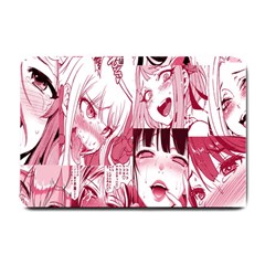 Ahegao Pink, Anime, Girl, Girlface, Girls, Pattern, White, Hd Small Doormat by nateshop