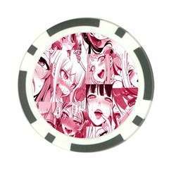 Ahegao Pink, Anime, Girl, Girlface, Girls, Pattern, White, Hd Poker Chip Card Guard