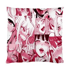 Ahegao Pink, Anime, Girl, Girlface, Girls, Pattern, White, Hd Standard Cushion Case (one Side) by nateshop