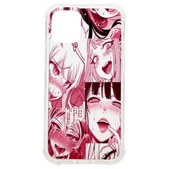 Ahegao Pink, Anime, Girl, Girlface, Girls, Pattern, White, Hd Iphone 12 Mini Tpu Uv Print Case	 by nateshop