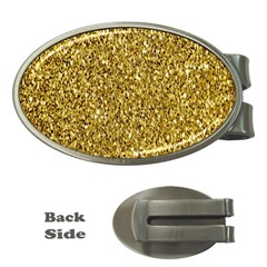 Gold Glittering Background Gold Glitter Texture, Close-up Money Clips (oval)  by nateshop