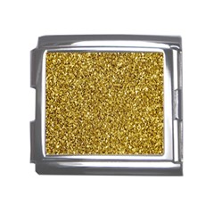 Gold Glittering Background Gold Glitter Texture, Close-up Mega Link Italian Charm (18mm) by nateshop