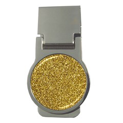 Gold Glittering Background Gold Glitter Texture, Close-up Money Clips (round)  by nateshop