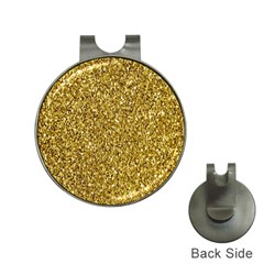 Gold Glittering Background Gold Glitter Texture, Close-up Hat Clips With Golf Markers by nateshop