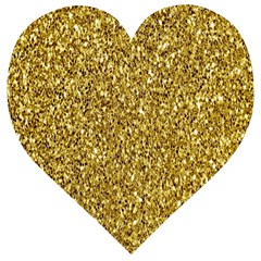 Gold Glittering Background Gold Glitter Texture, Close-up Wooden Puzzle Heart by nateshop