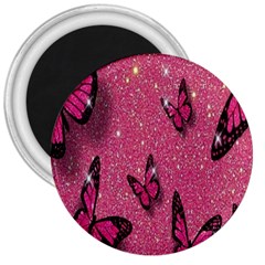 Butterfly, Girl, Pink, Wallpaper 3  Magnets by nateshop