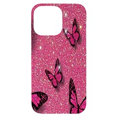 Butterfly, Girl, Pink, Wallpaper Iphone 14 Pro Max Black Uv Print Case by nateshop