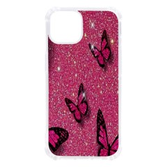 Butterfly, Girl, Pink, Wallpaper Iphone 13 Tpu Uv Print Case by nateshop