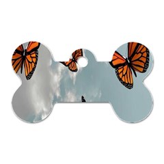 Aesthetic Butterfly , Butterflies, Nature, Dog Tag Bone (two Sides)