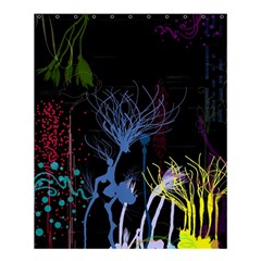 Art Design Graphic Neon Tree Artwork Shower Curtain 60  X 72  (medium) 