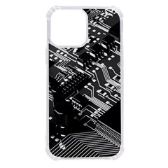 Black And Gray Circuit Board Computer Microchip Digital Art Iphone 13 Pro Max Tpu Uv Print Case by Bedest