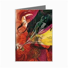 Left And Right Brain Illustration Splitting Abstract Anatomy Mini Greeting Card by Bedest