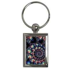 Psychedelic Colorful Abstract Trippy Fractal Key Chain (rectangle) by Bedest