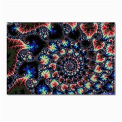 Psychedelic Colorful Abstract Trippy Fractal Postcards 5  X 7  (pkg Of 10)