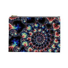 Psychedelic Colorful Abstract Trippy Fractal Cosmetic Bag (large) by Bedest