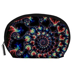 Psychedelic Colorful Abstract Trippy Fractal Accessory Pouch (large) by Bedest