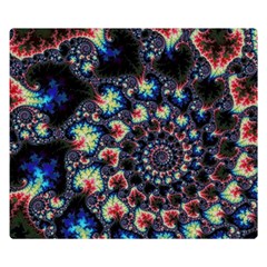 Psychedelic Colorful Abstract Trippy Fractal Two Sides Premium Plush Fleece Blanket (small) by Bedest