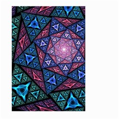 Purple Psychedelic Art Pattern Mosaic Design Fractal Art Large Garden Flag (two Sides)