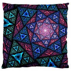 Purple Psychedelic Art Pattern Mosaic Design Fractal Art Standard Premium Plush Fleece Cushion Case (one Side) by Bedest