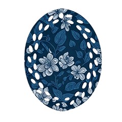 Pattern Flower Nature Oval Filigree Ornament (two Sides)