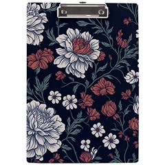 Flower Pattern A4 Acrylic Clipboard by Bedest