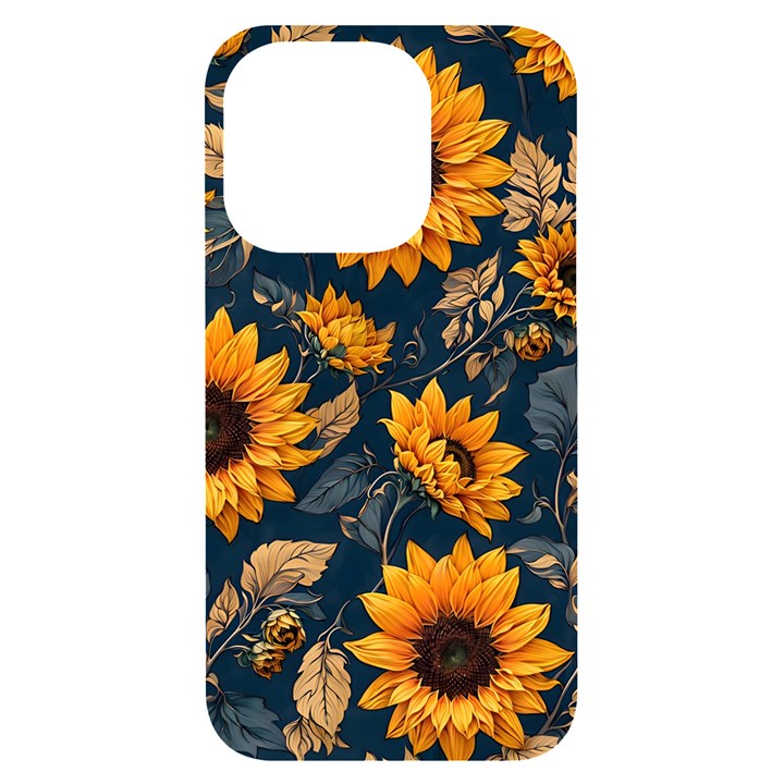 Flower Pattern Spring iPhone 14 Pro Black UV Print Case