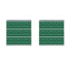 Christmas Knit Digital Cufflinks (square) by Mariart