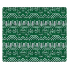 Christmas Knit Digital Premium Plush Fleece Blanket (small) by Mariart