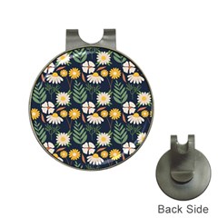 Flower Grey Pattern Floral Hat Clips With Golf Markers