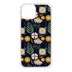 Flower Grey Pattern Floral Iphone 14 Tpu Uv Print Case by Dutashop