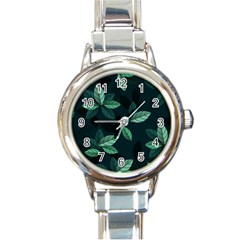 Foliage Round Italian Charm Watch