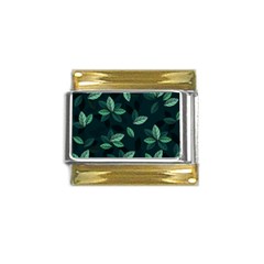 Foliage Gold Trim Italian Charm (9mm)