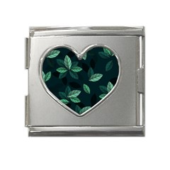 Foliage Mega Link Heart Italian Charm (18mm)