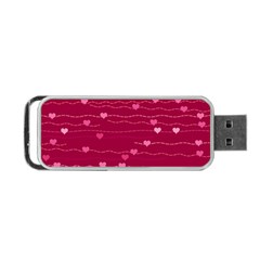 Hearts Valentine Love Background Portable Usb Flash (one Side) by Proyonanggan